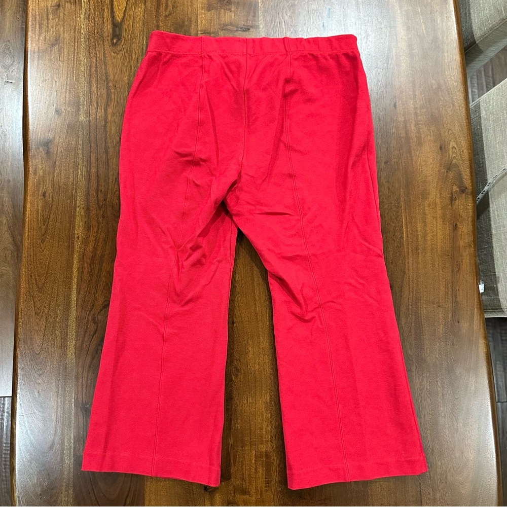 Anthropologie Maeve The Margot Kick-Flare Crop Pants Textured Knit Edition Sz XL - Picture 2 of 6